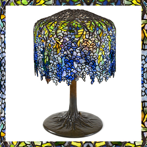 Macklowe Gallery's Tiffany Studios New York Wisteria Lamp, Crafted by Clara Driscoll and the Tiffany Girls