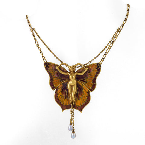 François-Rupert Carabin butterfly necklace