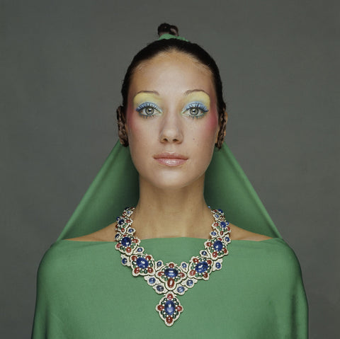 Marisa Berenson in Bulgari Necklace, Shot for Vogue by Gianni Turillazzi, September 1970