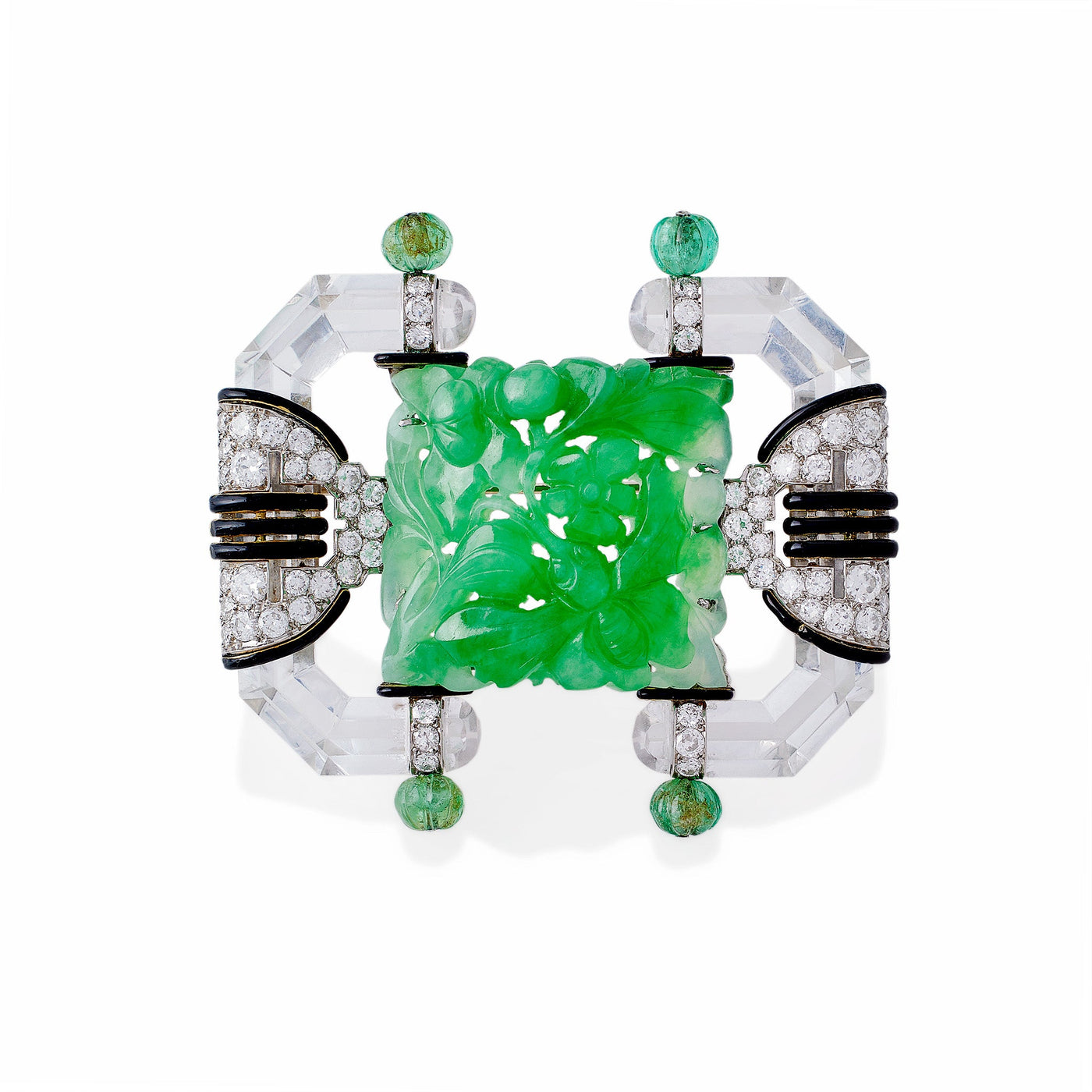 Macklowe Gallery | Mauboussin Paris Carved Rock Crystal, Jadeite and ...