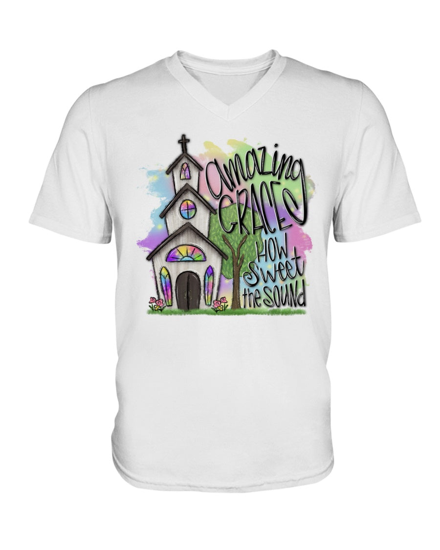 AMAZING GRACE CHURCH V-Neck Tee