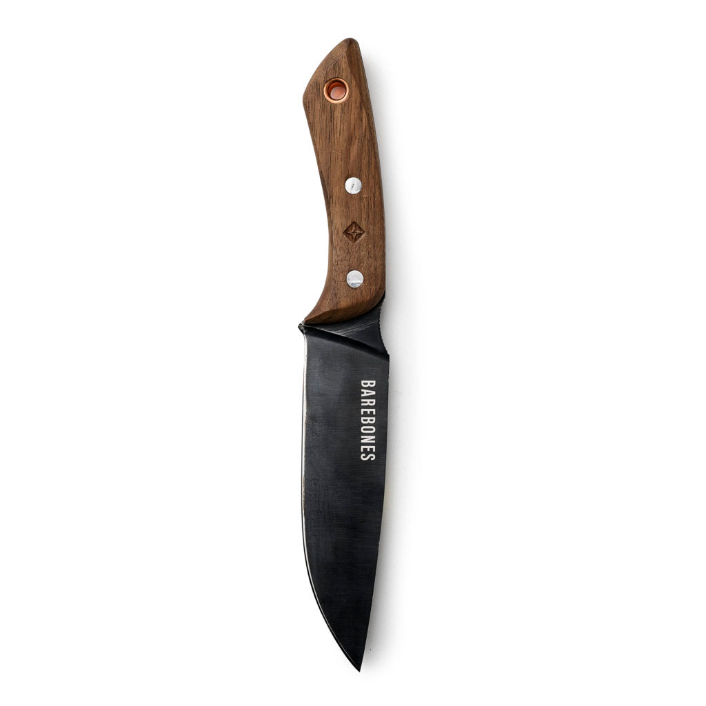 Barebones Living Large Scissors Knife Stainless Steel Blade Walnut Handle  058