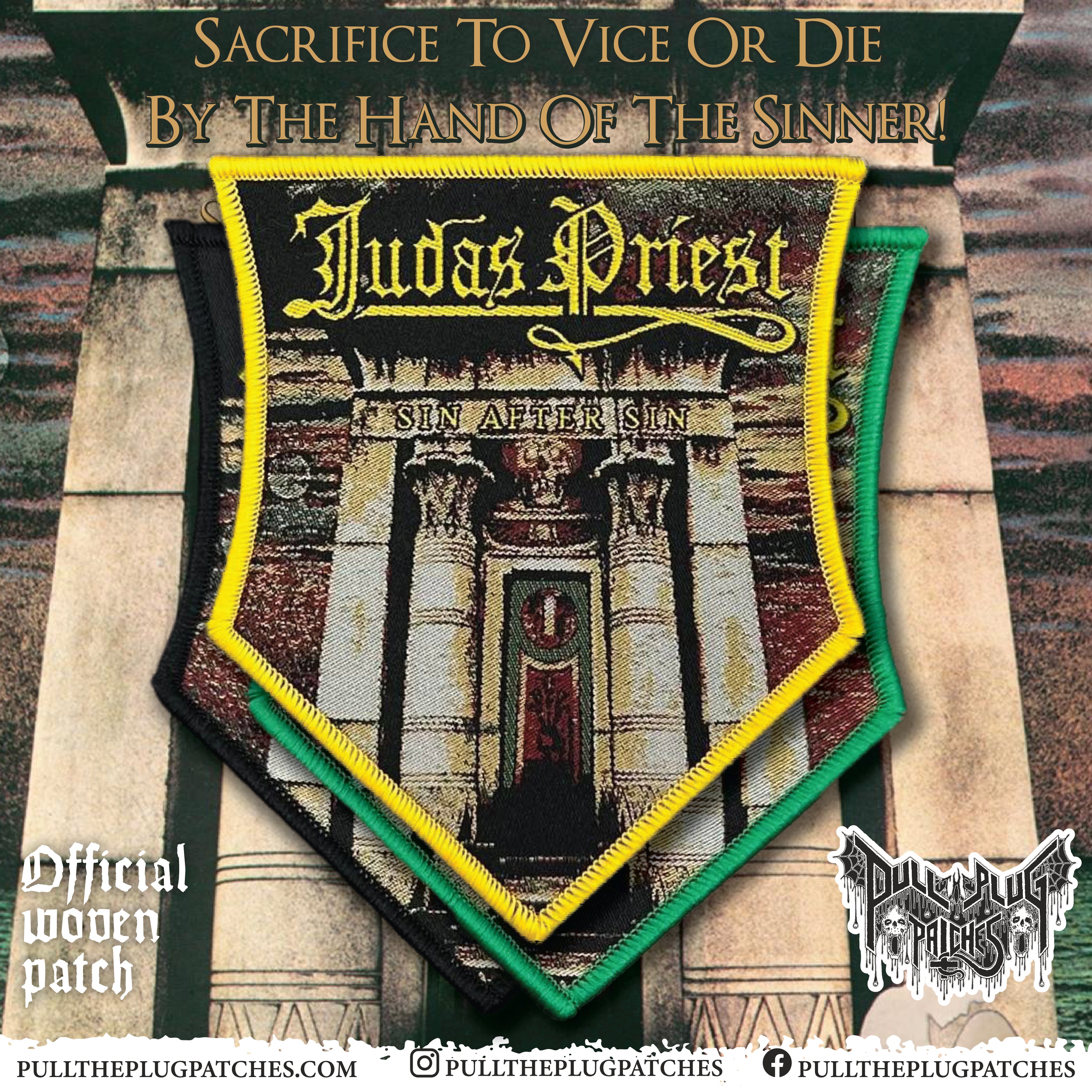 Judas Priest Sin After Sin Pull The Plug Patches