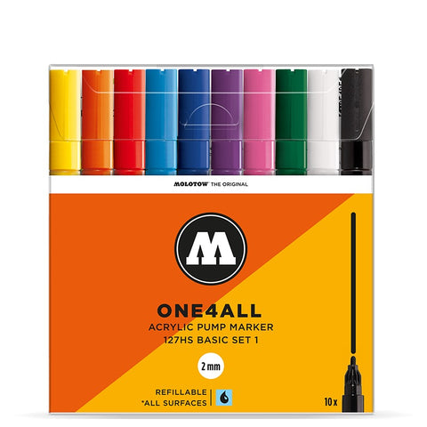 1) Molotow ONE4ALL 627HS 15mm Single Acrylic-based Paint Marker Graffiti  Art