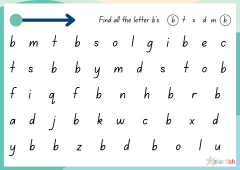 Find the letter b’s activities worksheet