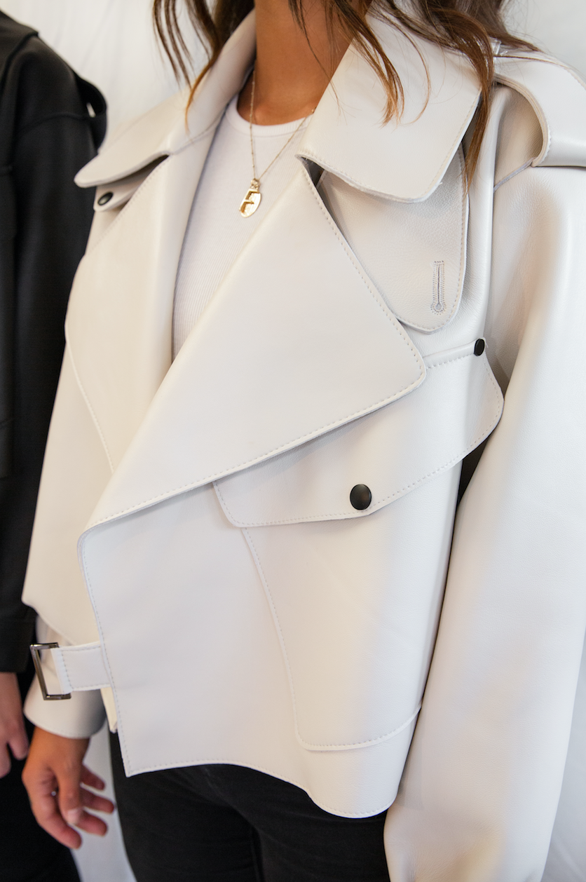 Silver Oversized Leather Jacket – Jane & Tash Bespoke