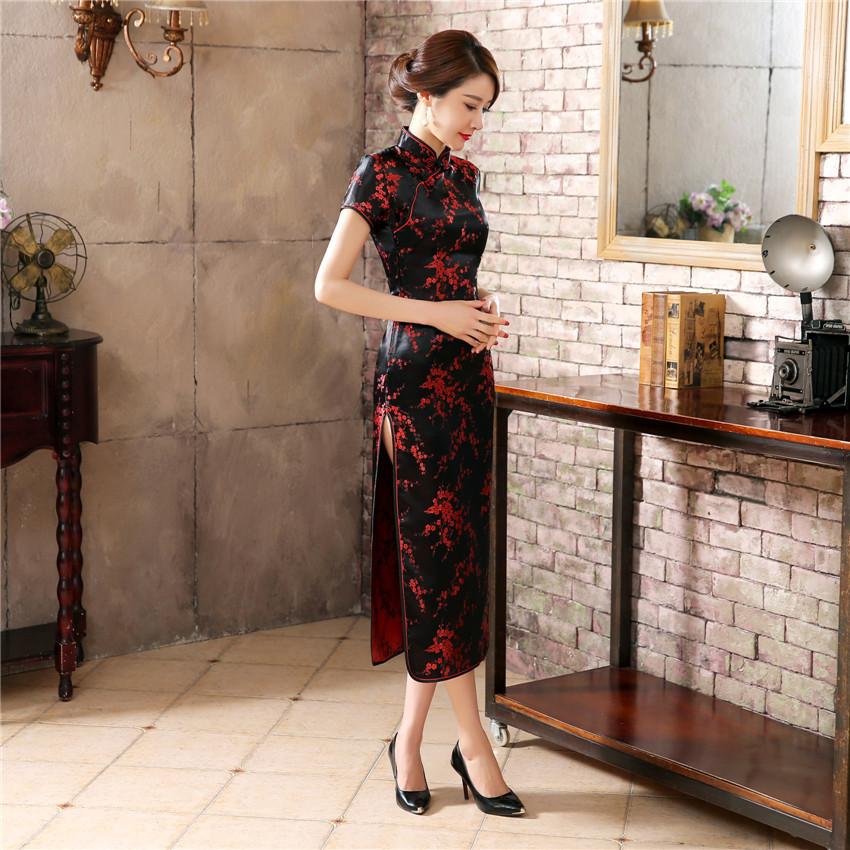 Oriental Style Red Host Gown, brocade Cheongsam, high-end Cheongsam – Beth  and Brian Qipao