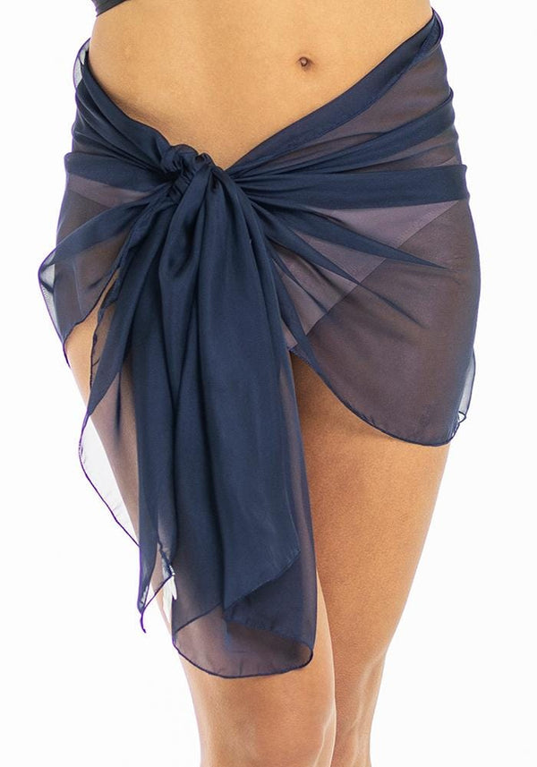 Lagoon Blue Chiffon Sarong – Hula Beach