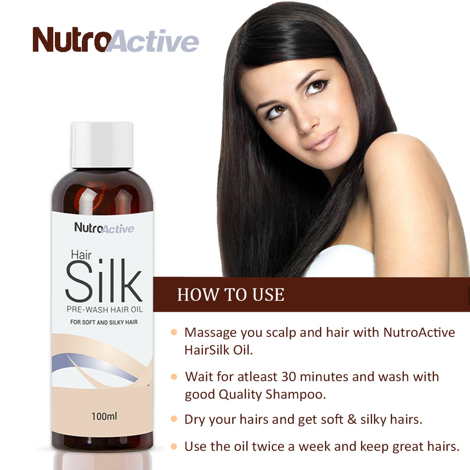 Hairsilk Pre Wash Hair Oil 100 Ml Nutroactive