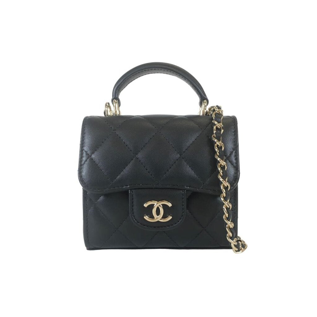 Chanel Top Handle Clutch with Chain – Luxe Du Jour