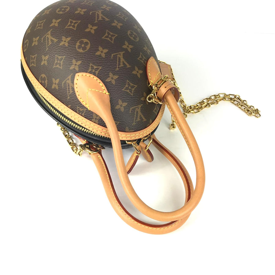 LOUIS VUITTON LV Egg Souple Monogram Canvas 2way Shoulder Bag Brown