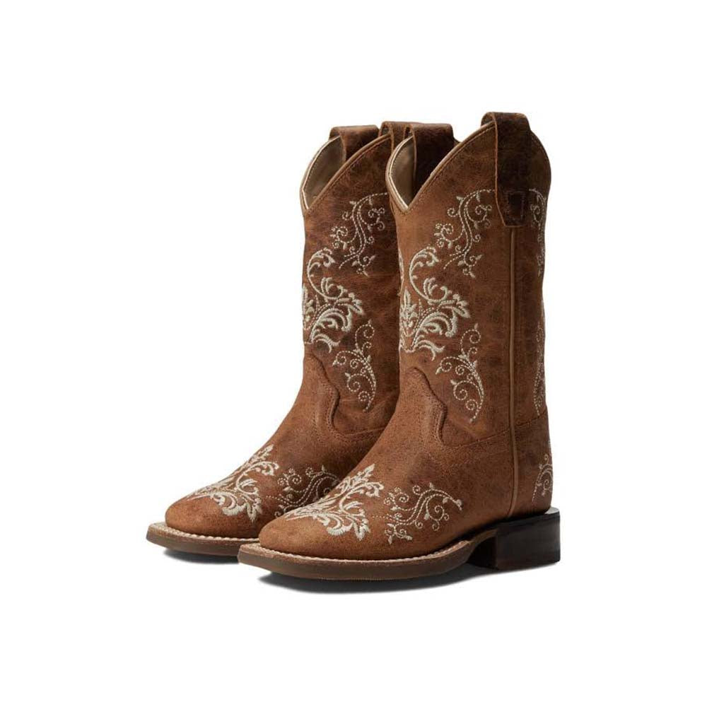 Old West Girls Tan Leather Boots – Starr Western Wear