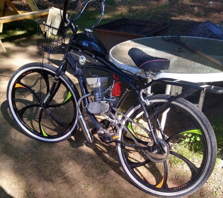 Motorized Bicycle with 2-Stroke Speed Carburetor