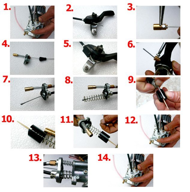 CNS Installation Guide Diagram for a motorized 66cc 80cc gas bike kit