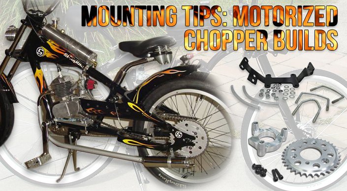 Mounting tips for a motorized chipper bike