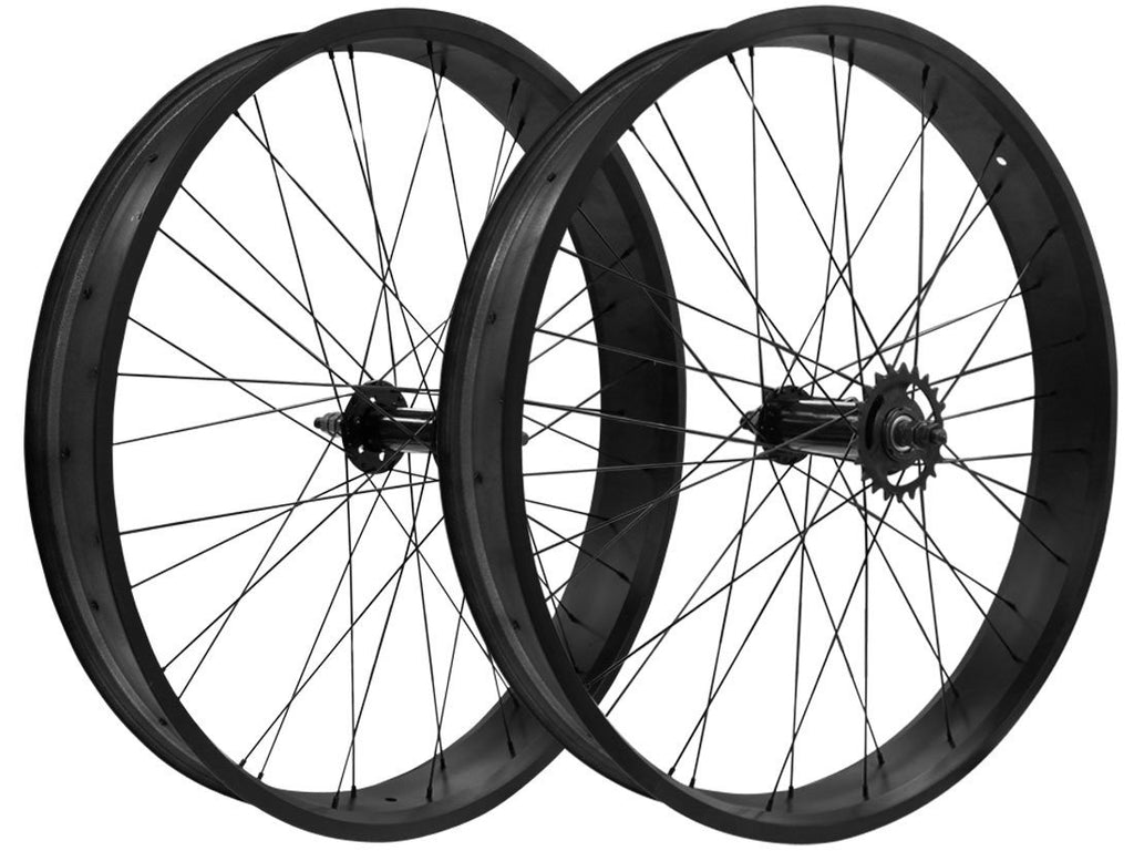 26” Fat Tire Coaster Brake Wheel Set 