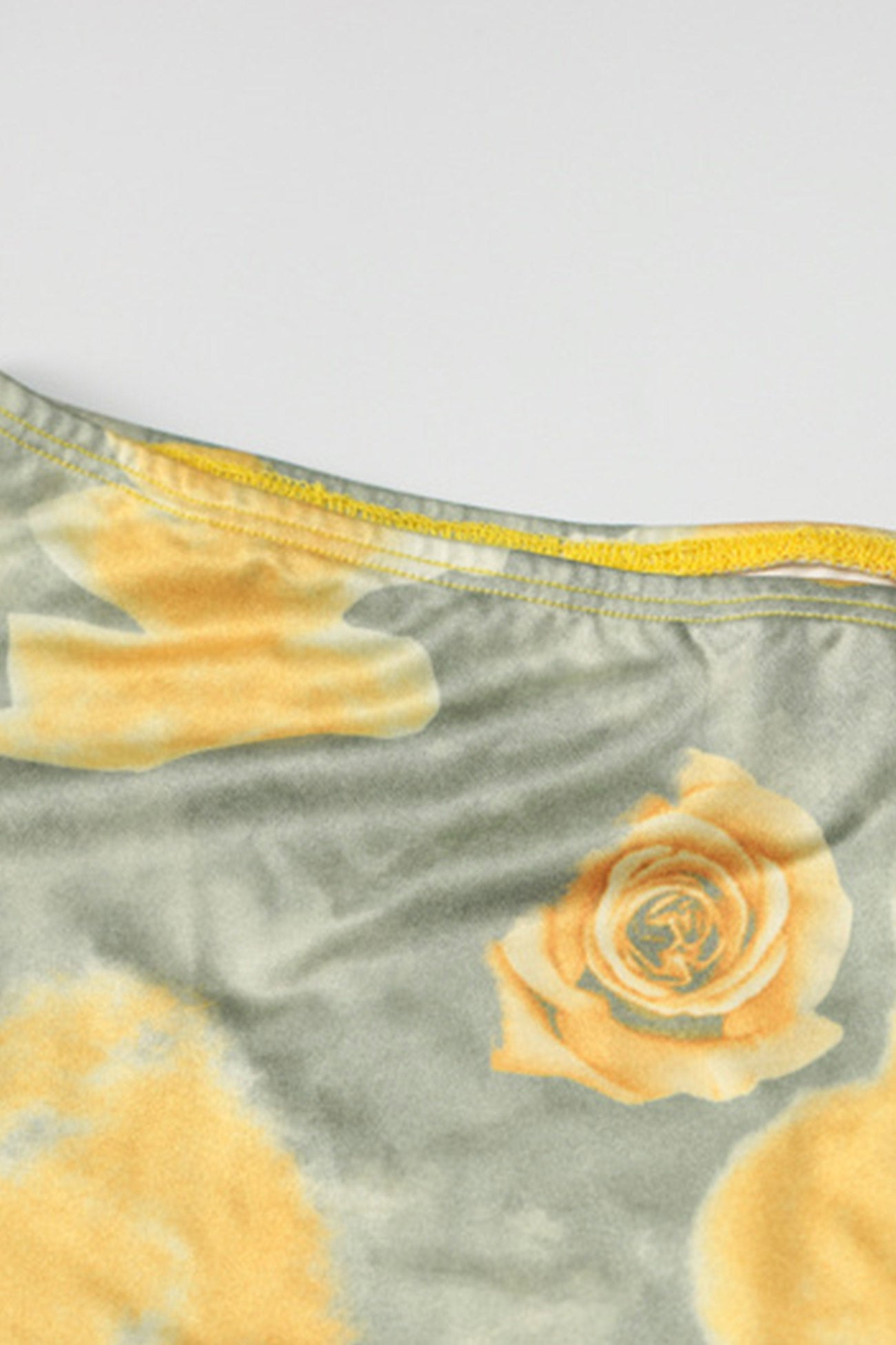 Yellow Square Neck Printed Corset Crop Top Skirt Suits – AROLORA