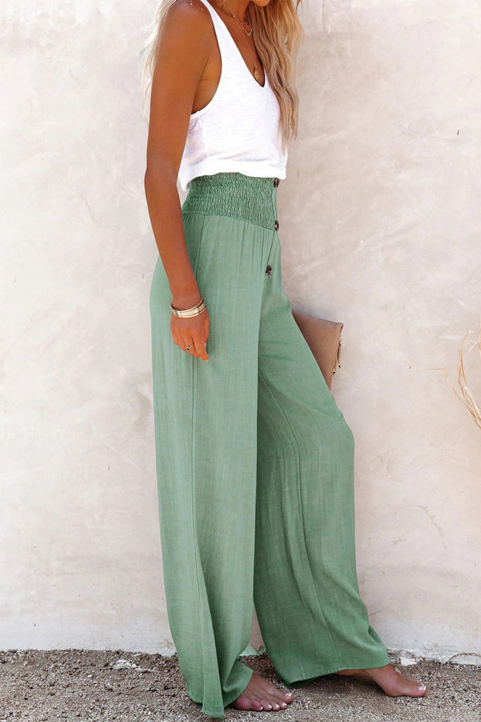 Cotton Wide Leg Long Pants – AROLORA