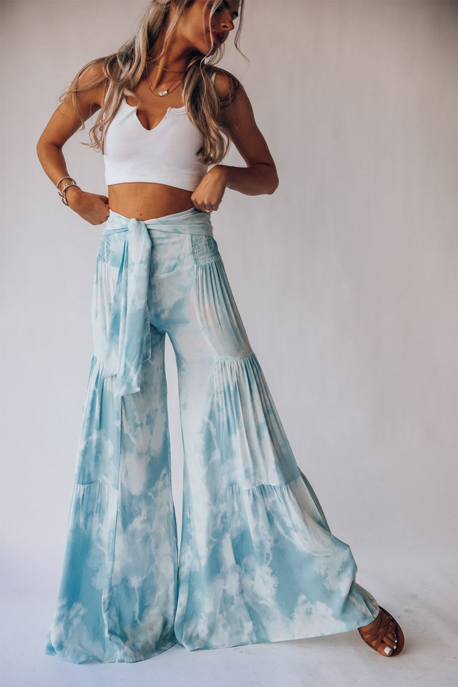 Cotton Wide Leg Long Pants – AROLORA