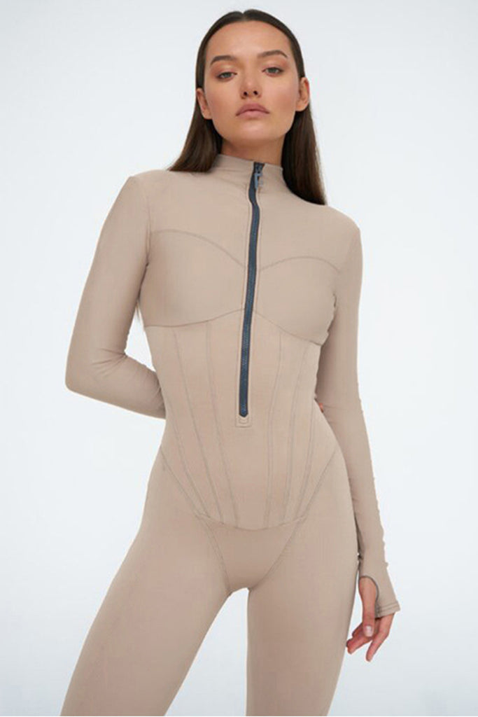 Zipper-Front High Waist Hoodie Jumpsuits – AROLORA