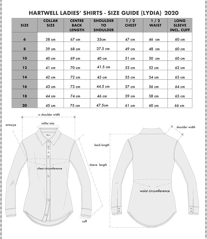 Hartwell Sizing Guide