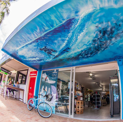 Erika Pearce Surf Mural for Underground Surf & Skate, Orewa NZ