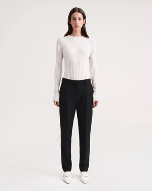 LOW RISE TROUSERS / BLACK – FABRIC