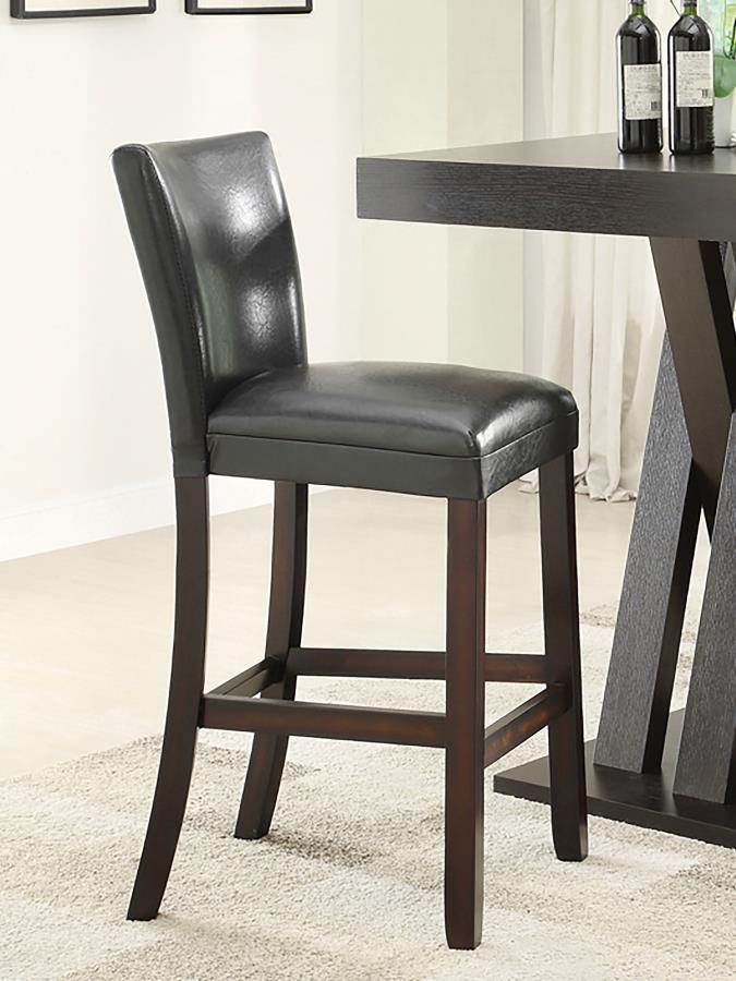 CoasterEveryday Alberton Upholstered Bar Stools Black And Cappuccino (Set Of 2)