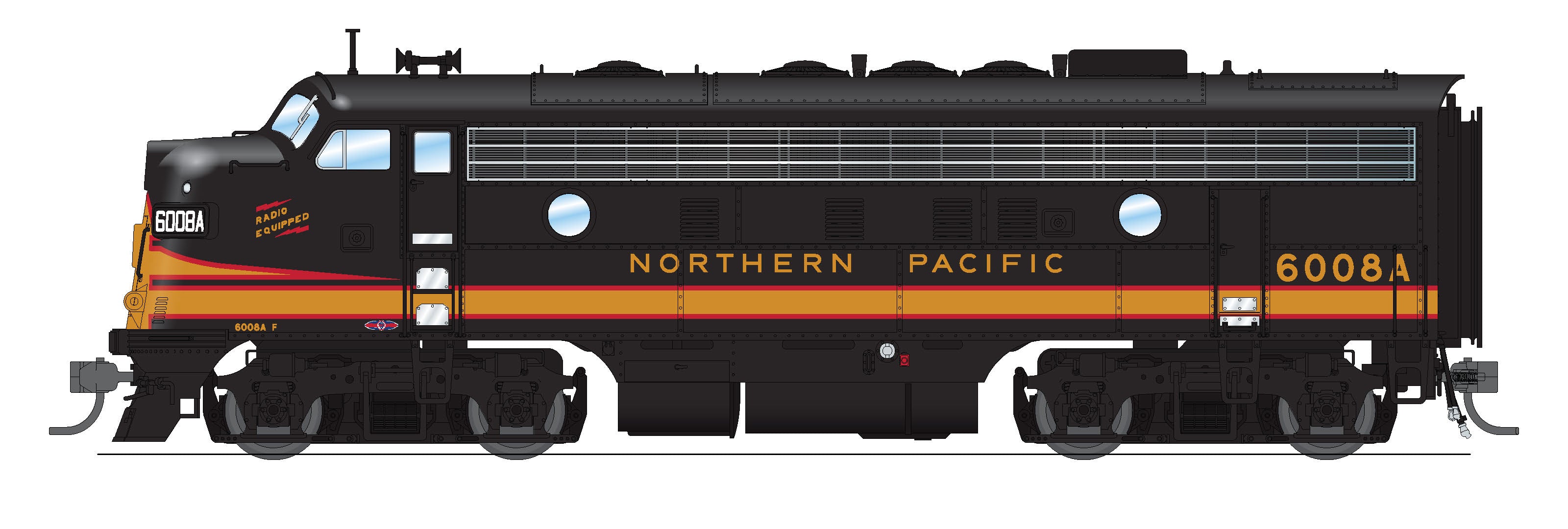 6865 EMD F7 A/B, NP 6008A/6008B, Freight Scheme, A-unit Paragon4 Sound