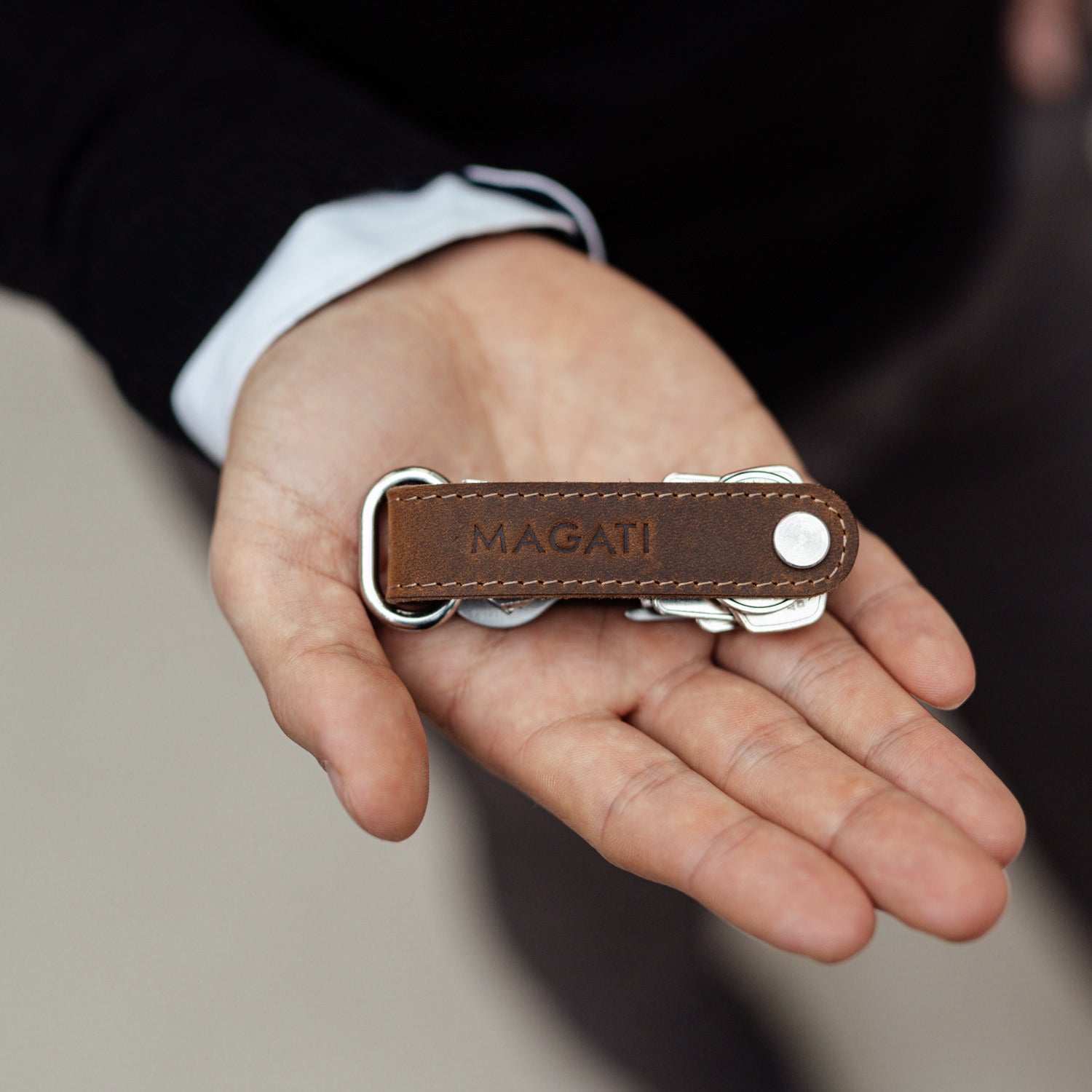 Pack & Smooch Key Organizer Schlüsseletui Schlüsselorganizer Leder Kingsley  S für bis zu 5 Schlüssel Hellbraun Handmade in Germany