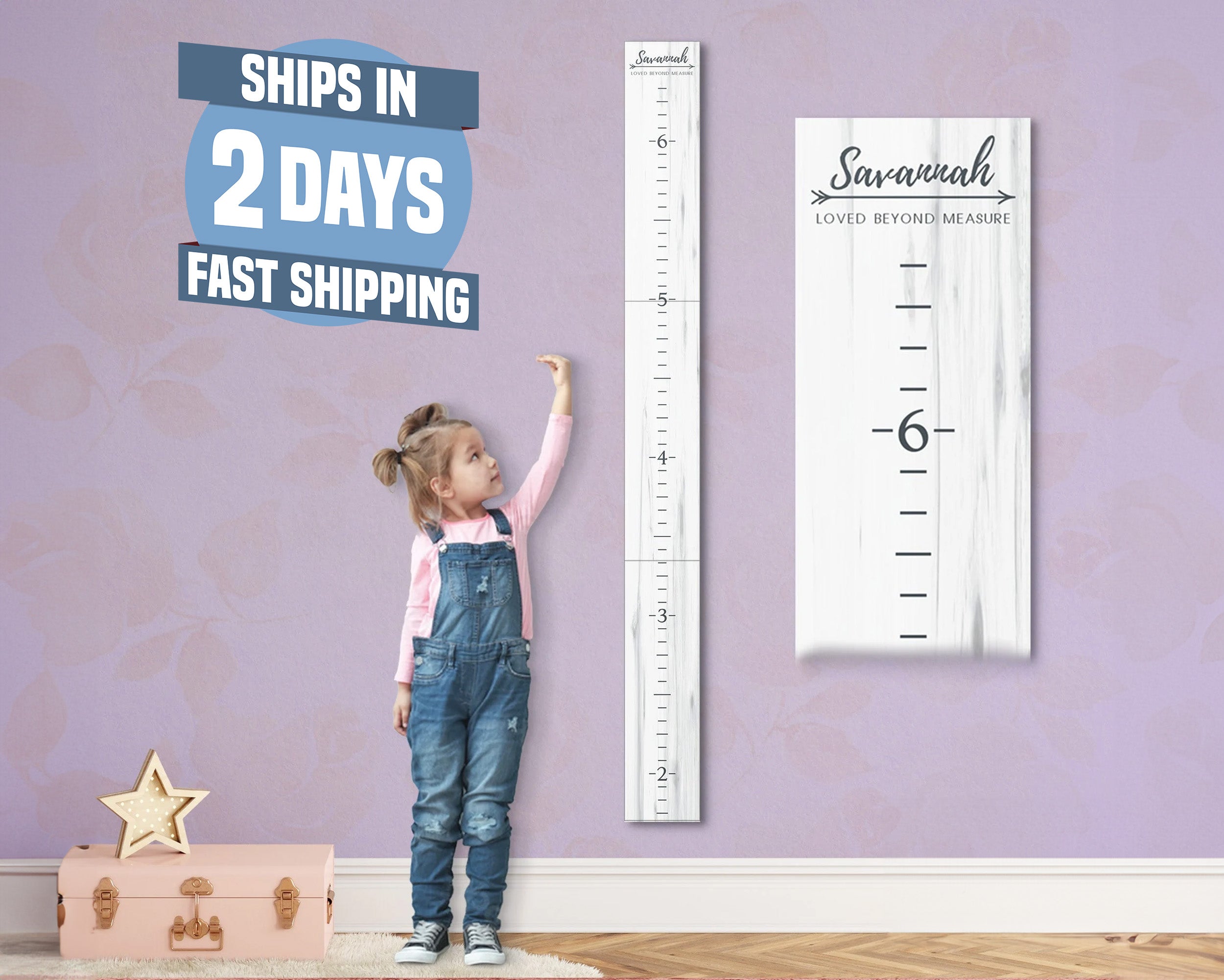 Rabbit theme Kids Growth scale  Wall growth chart, Hanging canvas