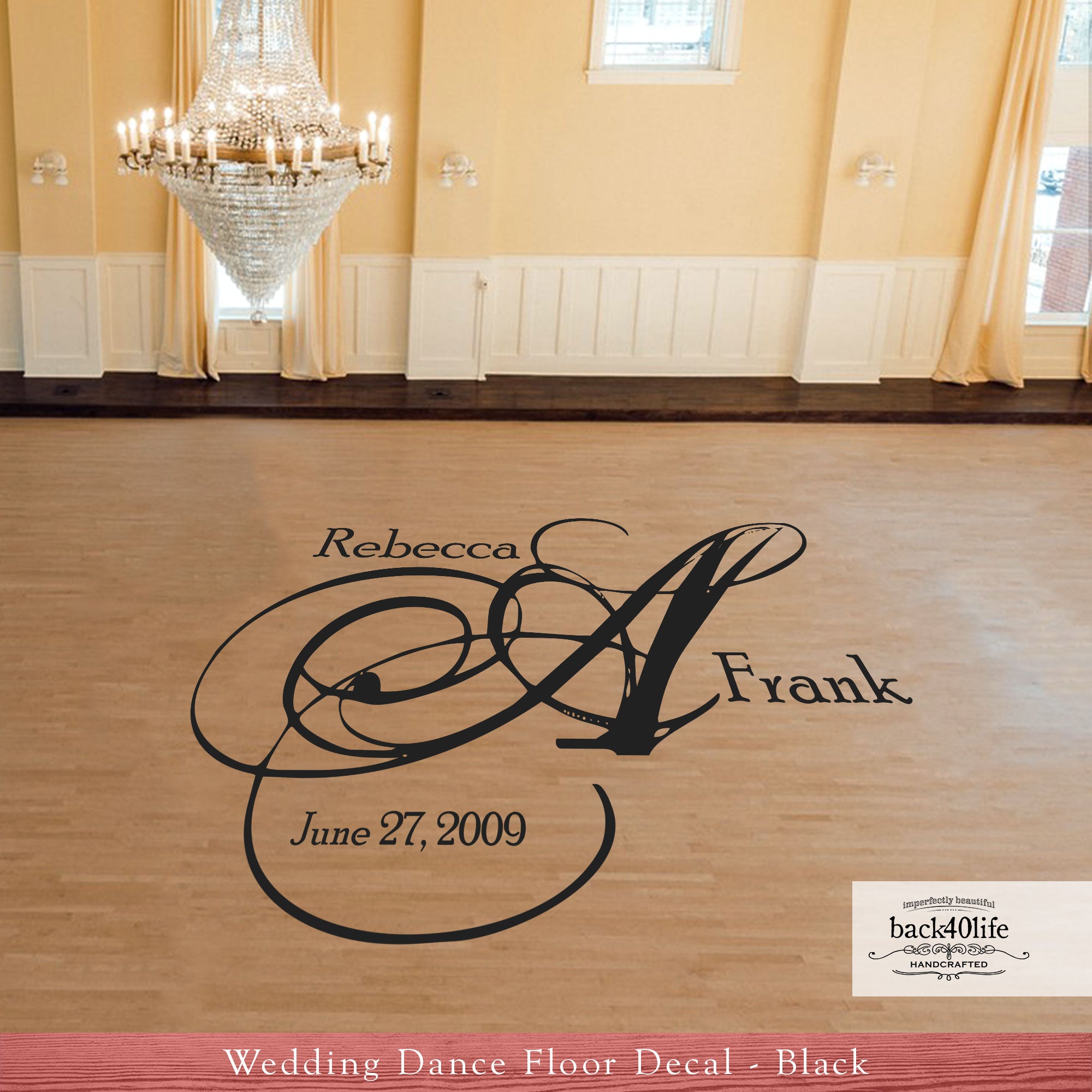 Wedding Logo Monogram Wedding Initials Dance Floor Monogram 