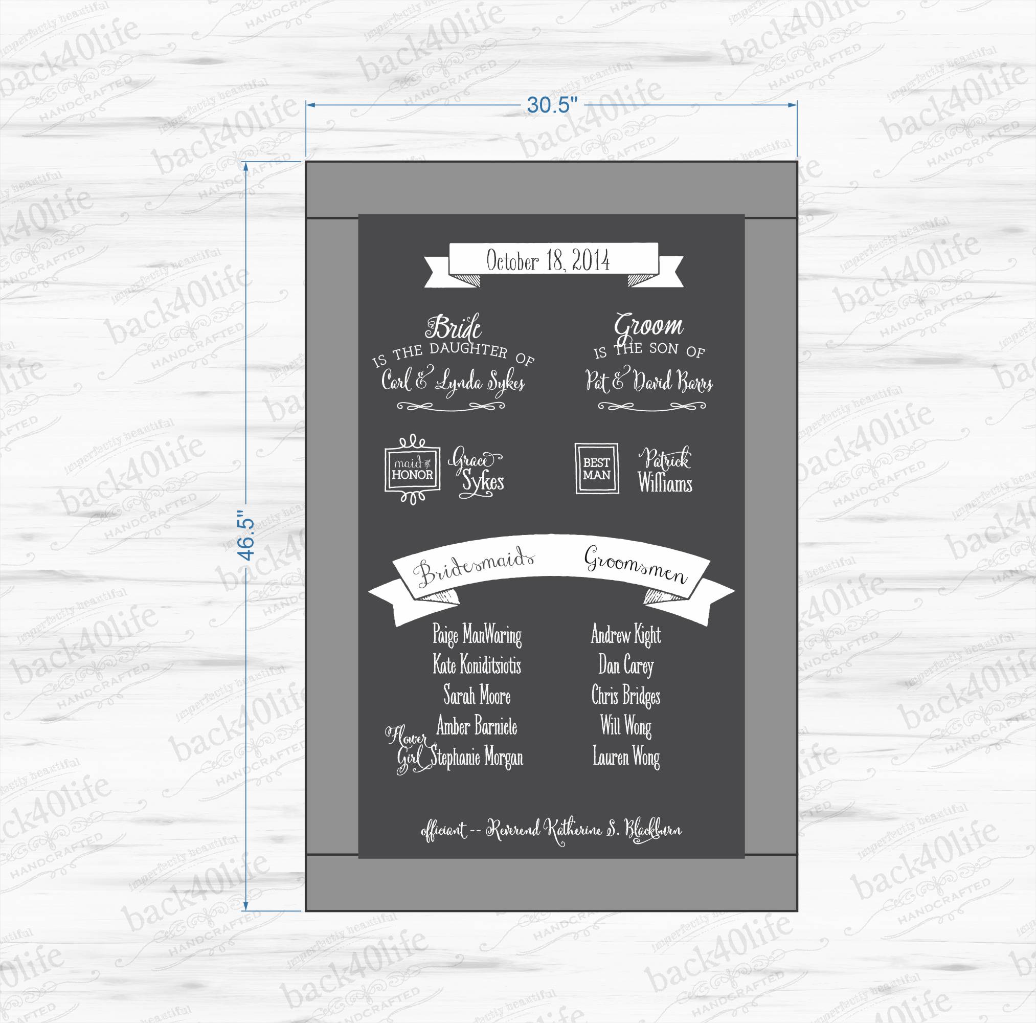 Choose a Seat Not a Side Wedding Sign (W-036a) – Back40Life