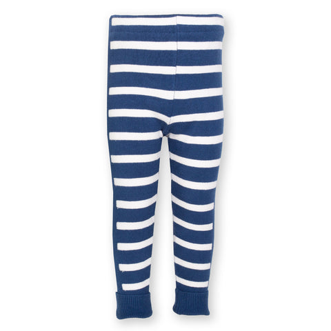 Kite organic cotton rainbow striped knit leggings