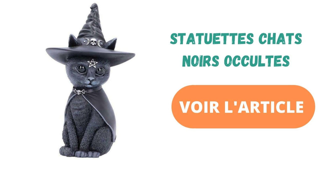 Statuettes chats noirs occultes