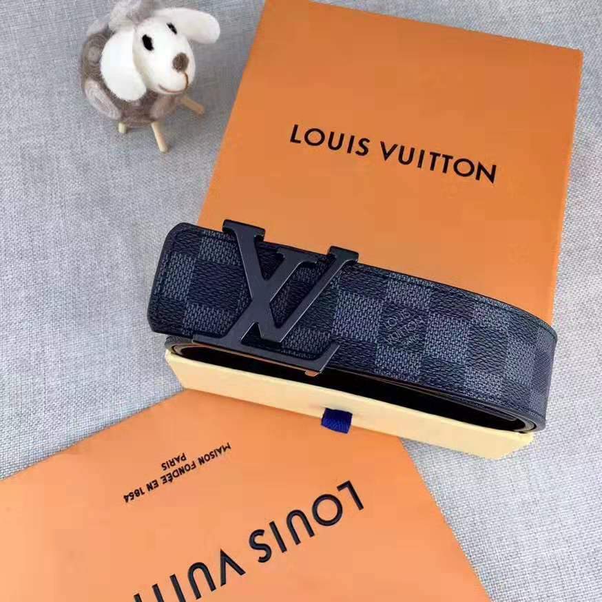 Inseva LV Louis Vuitton Fashion New Tatran Print Leather Women Men Belt With Box