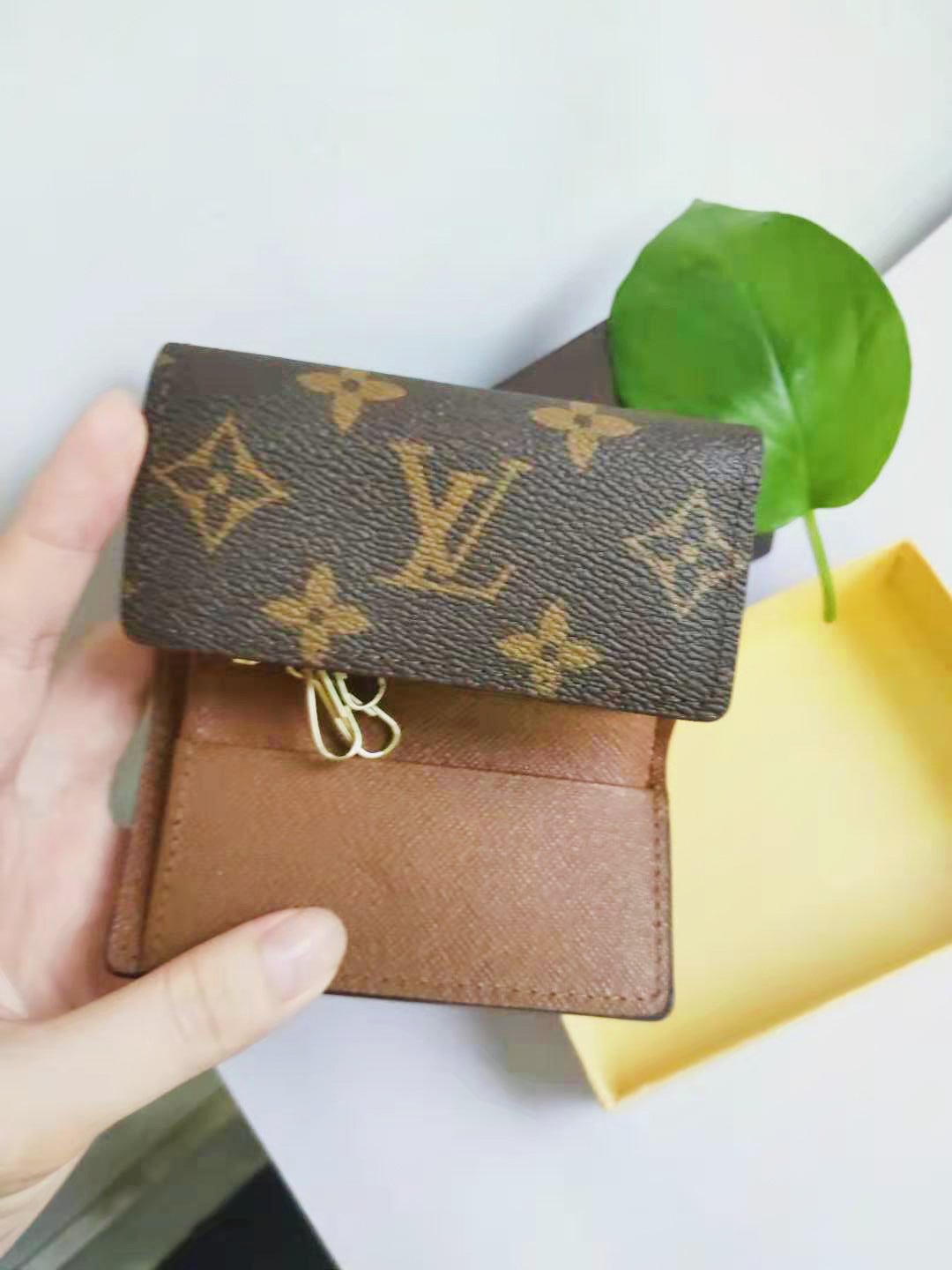 Inseva Louis Vuitton LV Fashion New Monogram Print Wallet Key Case Bag