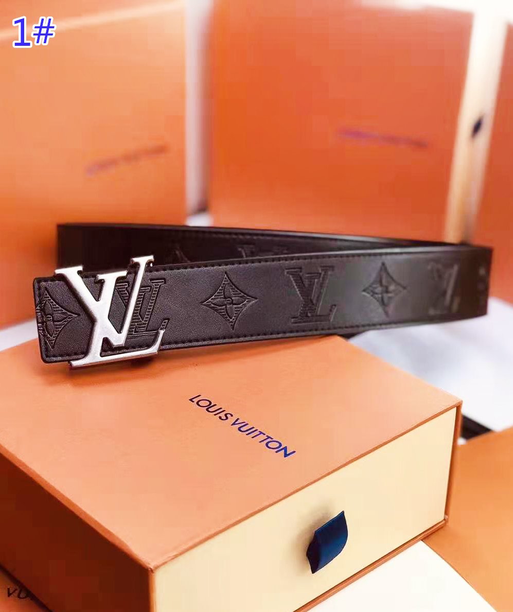 Inseva LV Louis Vuitton Fashion New Letter Buckle Monogram Leath