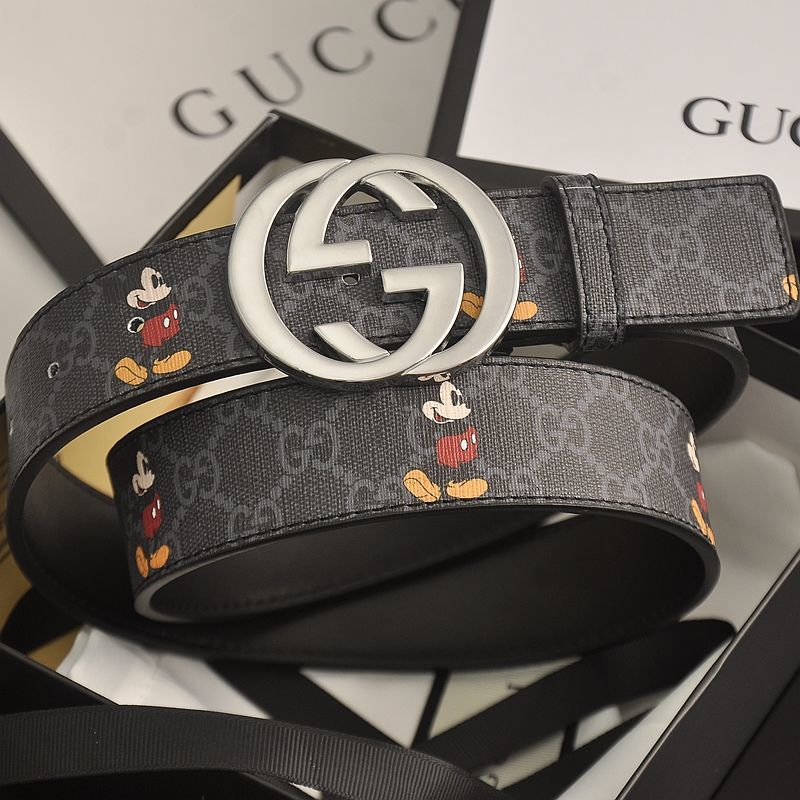 GG men's and women's double G letter smooth buckle belt