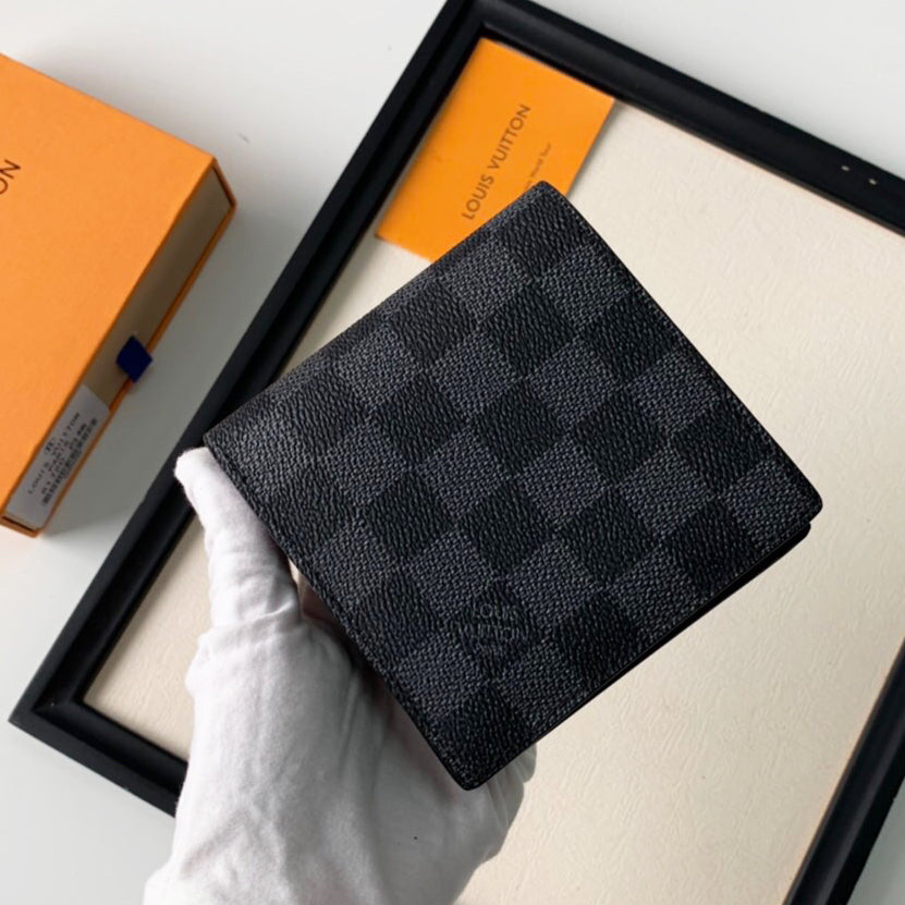 Louis Vuitton New Soft Leather Wallet Fashion Letter Check Print