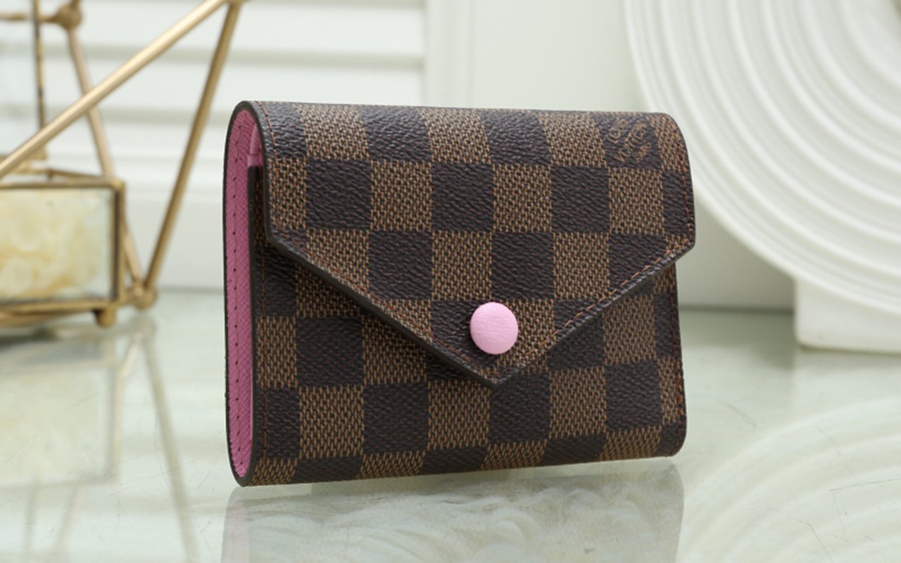 Louis vuitton LV  casual lady printed button flip small purse