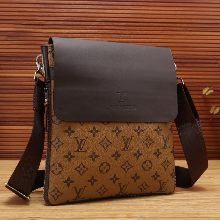 Louis Vuitton LV classic casual zipper stitching briefcase fashion men and women shoulder messenger 