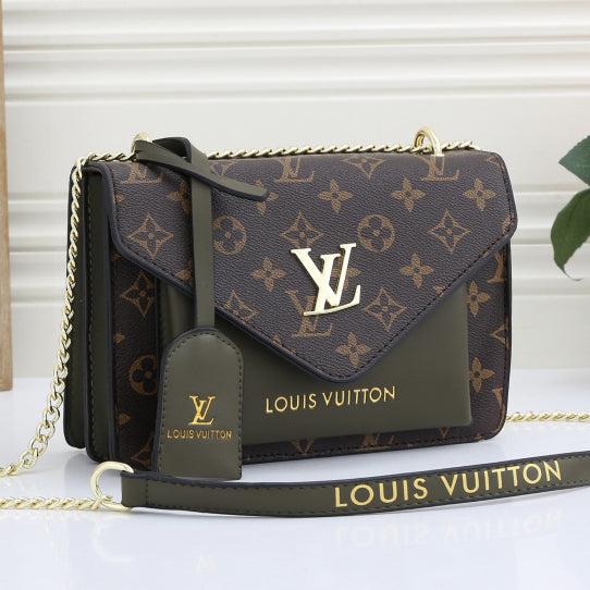 Louis Vuitton LV Fashion Ladies Stitching Color Tote Bag Messeng
