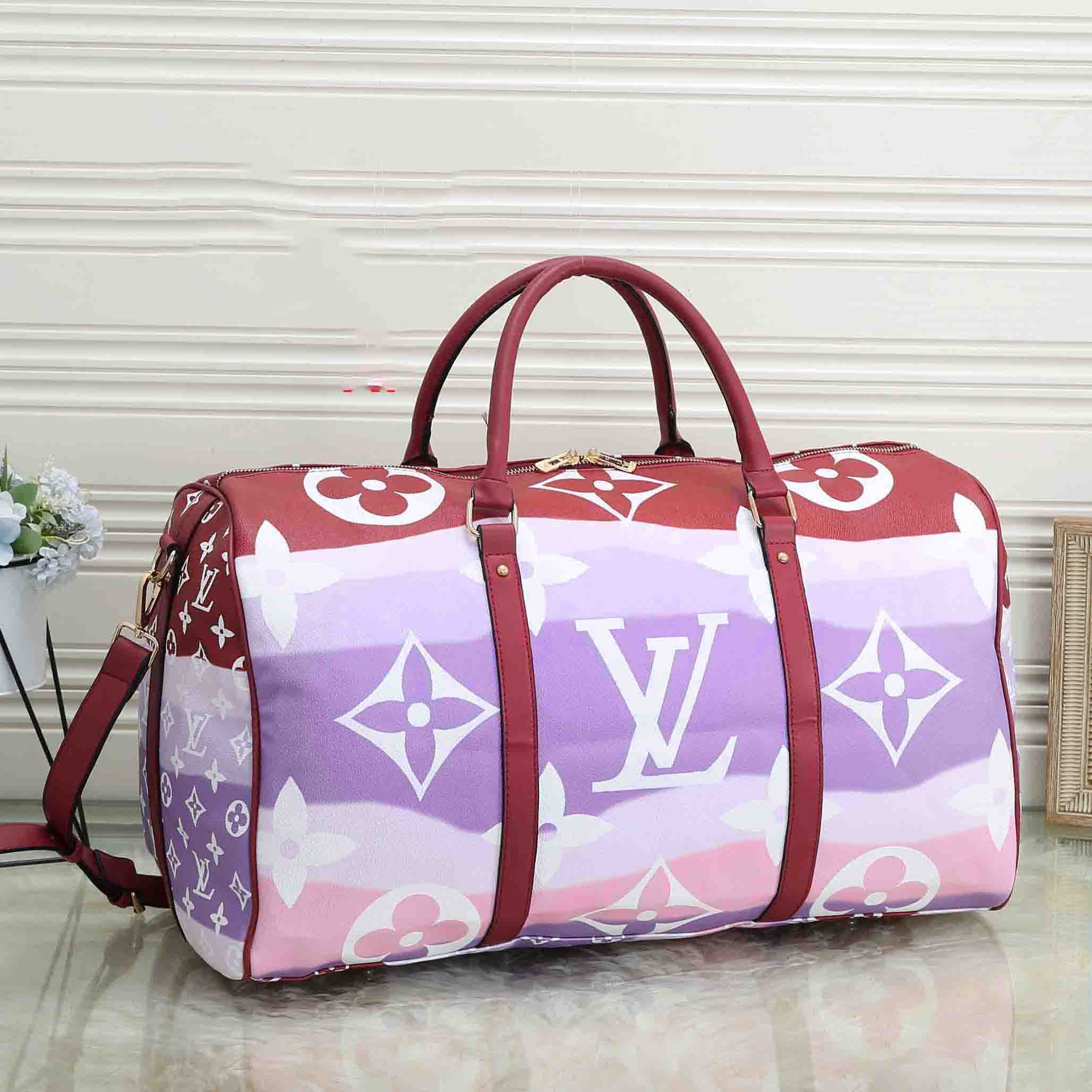 pink lv keepall