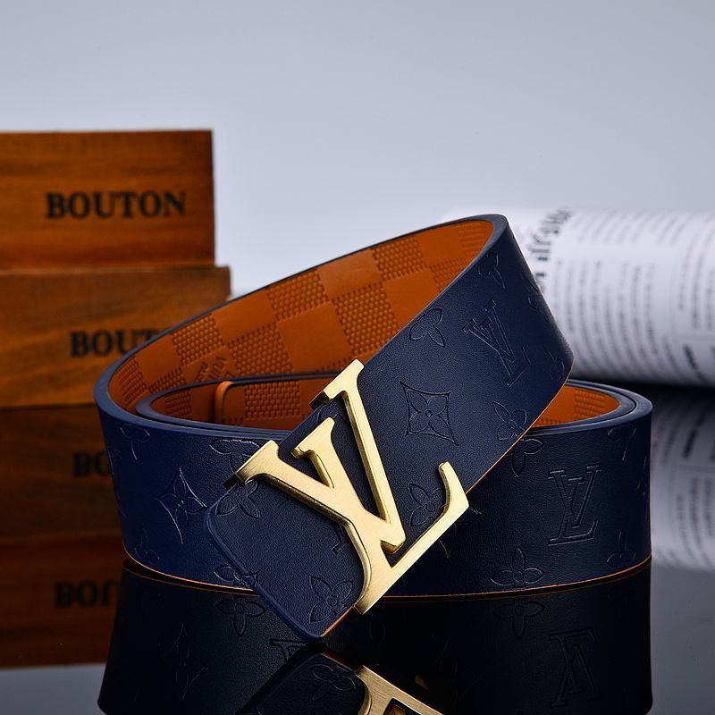 Louis Vuitton LV Fashion New Monogram Embossed Ladies Men Women Belt