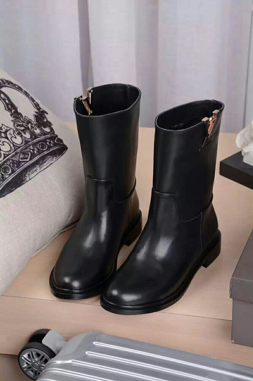 Louis Vuitton LV hot sale new style cowhide mid-tube boots ladies sexy Martin boots women's shoe