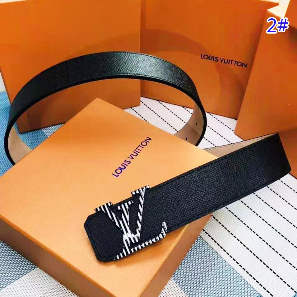 Inseva LV Louis Vuitton New fashion letter buckle leather couple