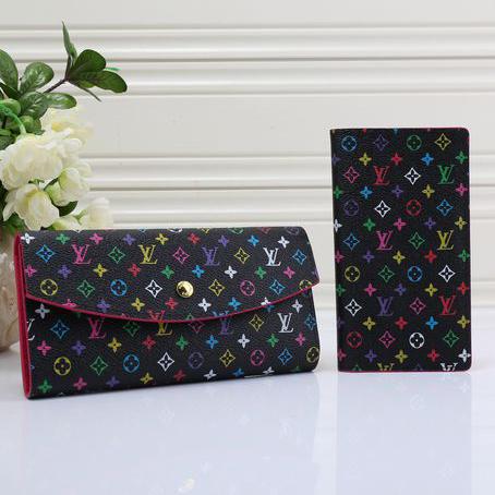 LV Louis Vuitton Fashion Long Wallet Handbag Two-piece Bag