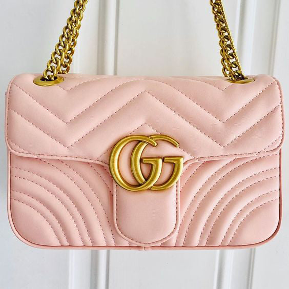 GG hot sale vintage gold buckle shoulder bag chain shopping messenger bag White