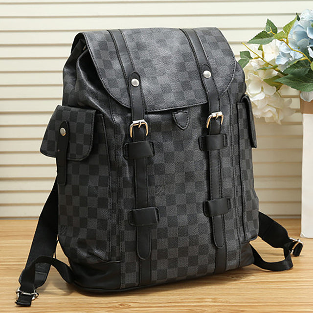 LV Louis Vuitton Cute Pattern Leather Travel Bag Backpack Daypack